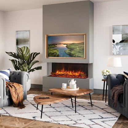Gazco "NEW" eReflex 110RW Multi Sided Electric Log Effect Fire - 3 Sided Installation (Special Offer)