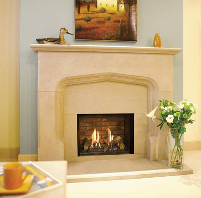 Gazco Riva2 500 Balanced Flue Log Effect Gas Fire with Edge Frame