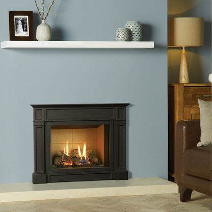 Gazco Riva2 500 Conventional Flue Log Effect Gas Fire with Ellingham Frame