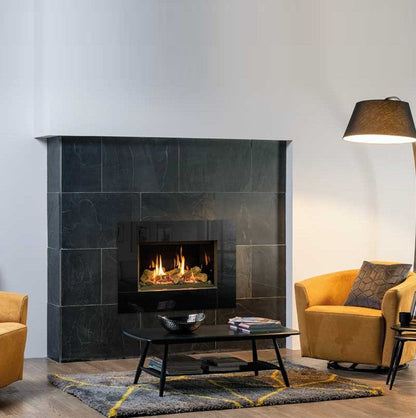 Gazco Riva2 600 Balanced Flue Log Effect Gas Fire with Icon XS Frame