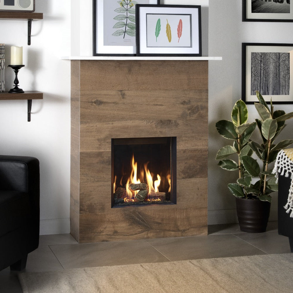 Gazco Riva2 400 Conventional Flue Log Effect Gas Fire with Edge Frame